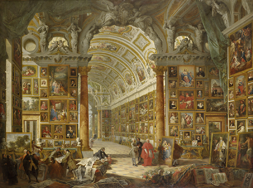 Interior of a Picture Gallery with the Collection of Cardinal Silvio Valenti Gonzaga